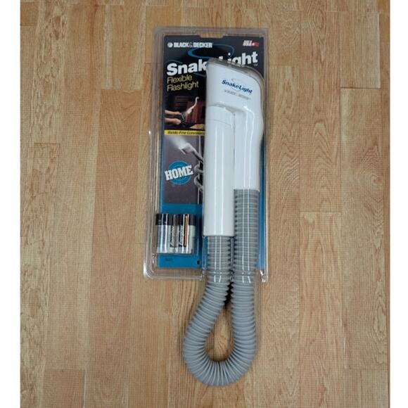 VTG 1994 Black & Decker Snake Light Flexible Flashlight White in Package SLW1 - Picture 1 of 3